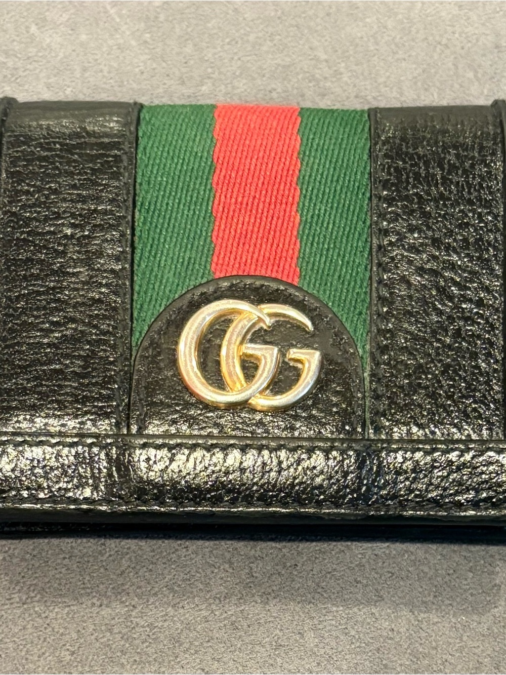 Gucci Black Leather Card Case Wallet